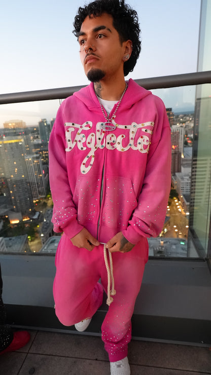 Pink Neglected Zip up
