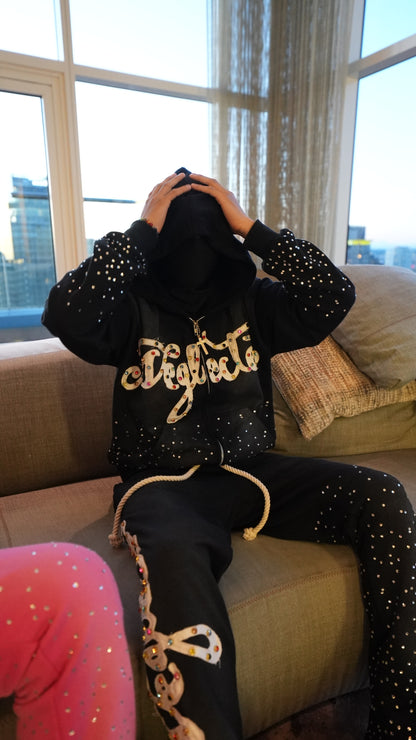 Black Neglected Zip Up