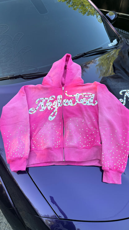 Pink Neglected Zip up
