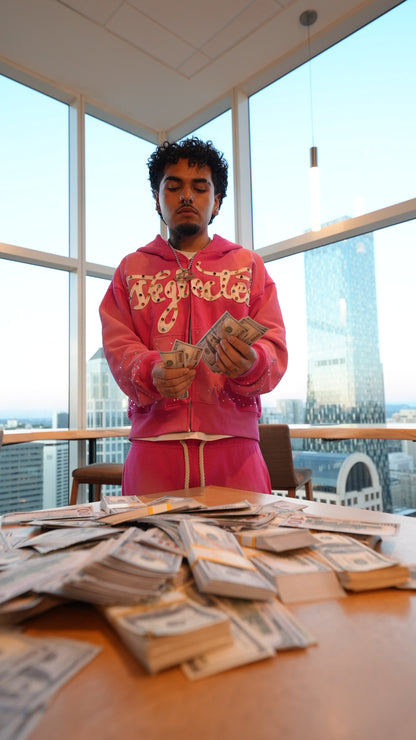 Pink Neglected Zip up